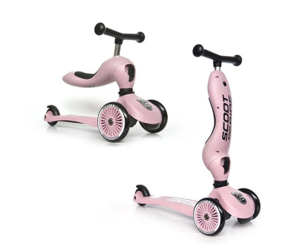 Hulajnoga nieelektryczna Scoot & Ride Highwaykick 1 Jeździk i hulajnoga 2w1 Rose